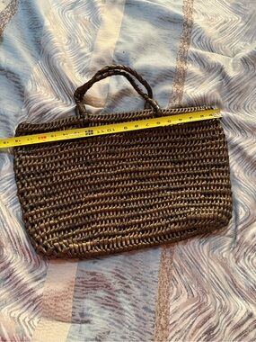 Woven Brown Handheld Tote Bag